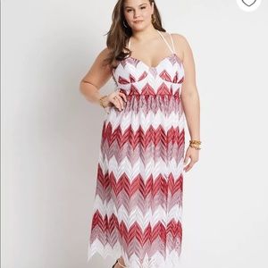 Eloquii Chevron Lace Dress